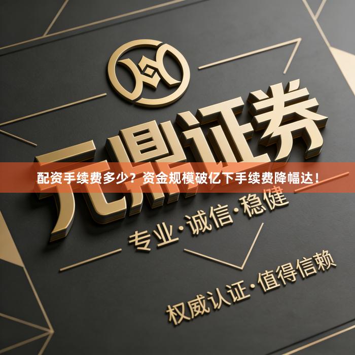 配资手续费多少？资金规模破亿下手续费降幅达！