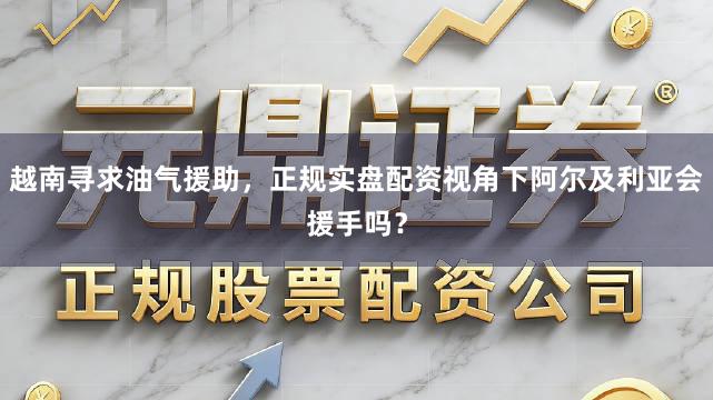 越南寻求油气援助,正规实盘配资视角下阿尔及利亚会援手吗?