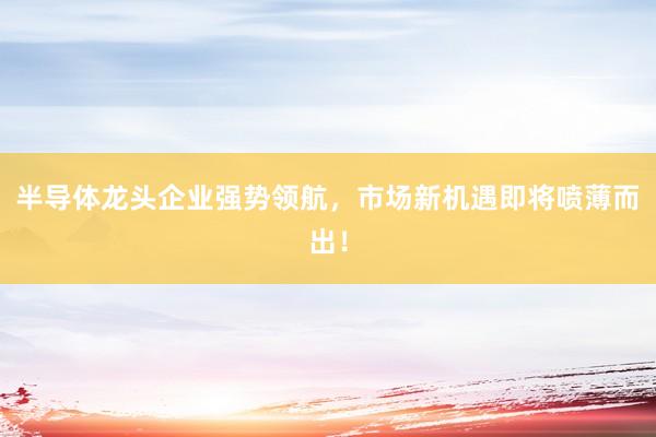 半导体龙头企业强势领航，市场新机遇即将喷薄而出！