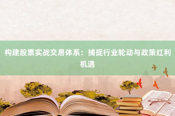 构建股票实战交易体系：捕捉行业轮动与政策红利机遇