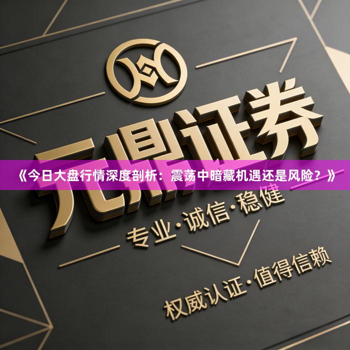 《今日大盘行情深度剖析：震荡中暗藏机遇还是风险？》