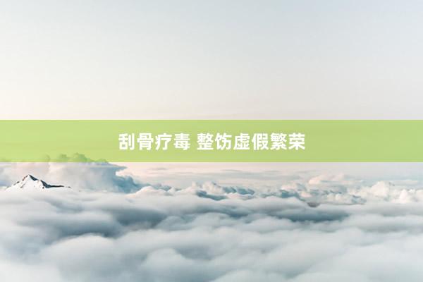 刮骨疗毒 整饬虚假繁荣